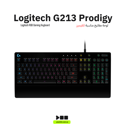 لوحة مفاتيح الألعاب Logitech G213 Prodigy مع 16.8...