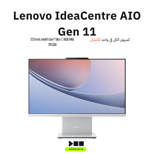 Desktop Lenovo IdeaCentre 24ILL11 All in one Intel core Ultra 7-256V Processor, 16GB Ram, 1TB SSD M.2, Intel Arc 140V Graphics, 23...