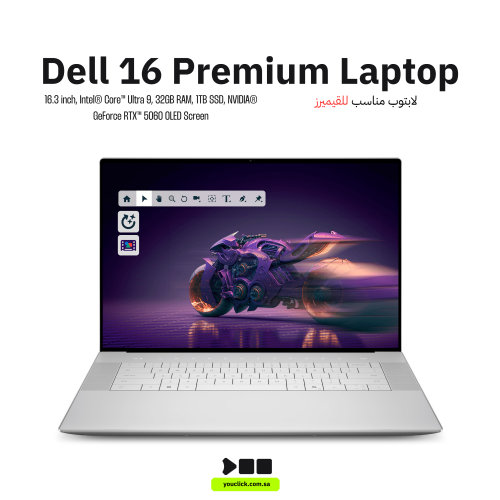 لابتوب Dell 16 بريميوم 16.3" OLED، i9، 32GB رام، 1...