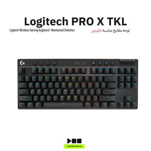 لوحة مفاتيح الألعاب اللاسلكية Logitech G PRO X TKL...
