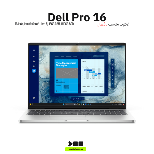 لابتوب ديل برو 16، معالج Intel Core Ultra 5، رام 1...