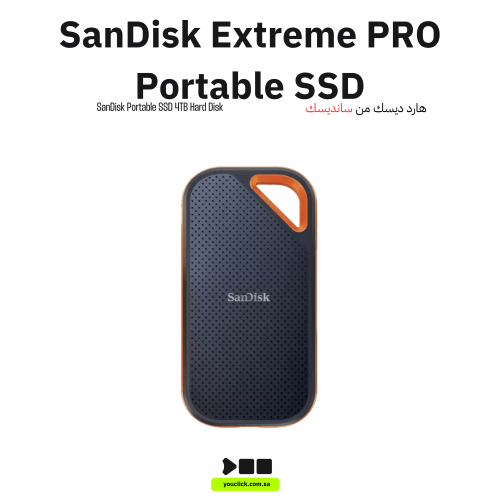 SanDisk 4TB Extreme PRO Portable SSD V2، USB 3.2 G...