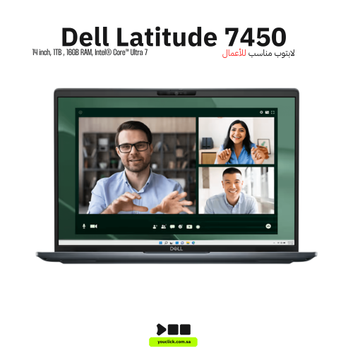 كمبيوتر محمول Dell Latitude 7450، شاشة FHD+ IPS مق...