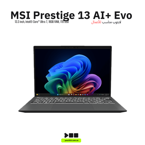 لابتوب MSI Prestige 13 AI+ Evo، شاشة 13" OLED، i7...