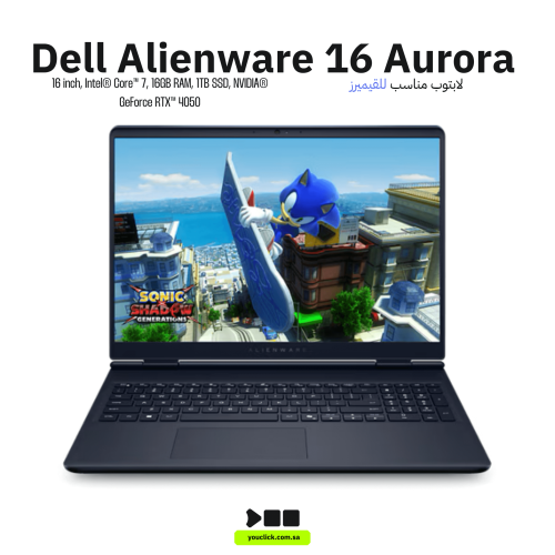 كمبيوتر محمول للألعاب ديل إليانوير 16 Aurora، شاشة...