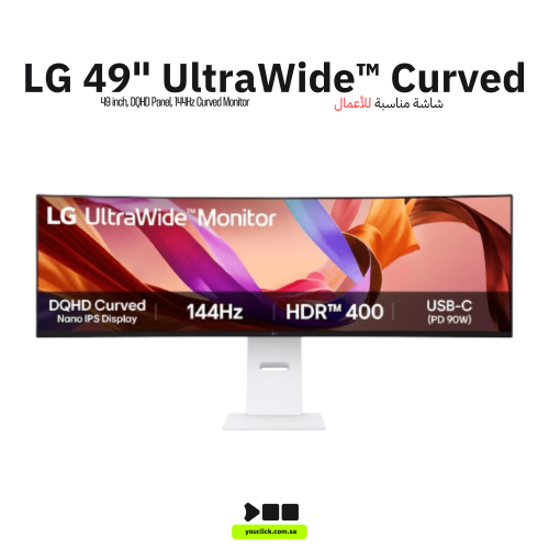 شاشة LG UltraWide الاحترافية للألعاب والإنتاج — 49...
