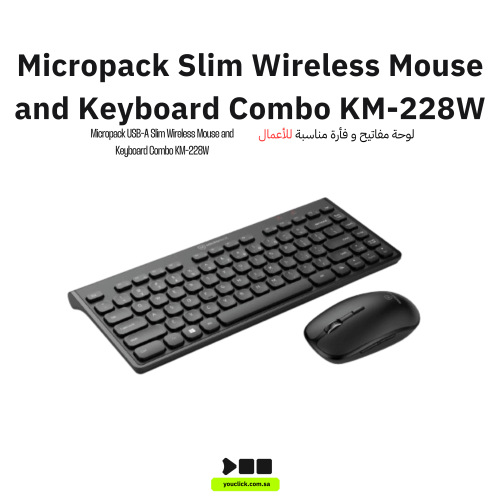Micropack KM-228W Slim Wireless Combo - Arabic Lay...