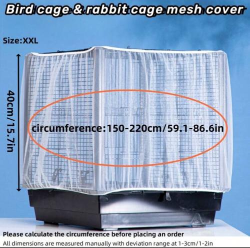 غطاء قفص الطيور، شبكة مقاومة للتناثر الحبوب مع تطر...