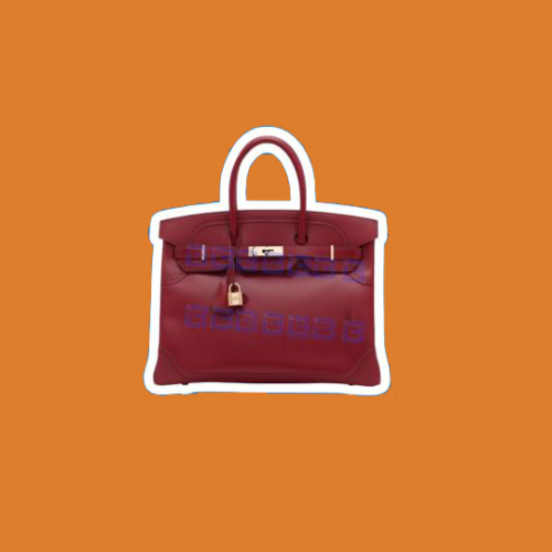 ستيكرز شنطة بيركن أحمر