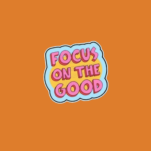 ستيكرز عبارة ركز على الجيد