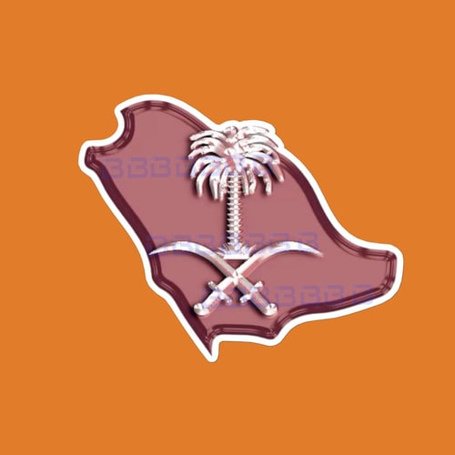 ستيكرز سيفين و نخله مع خريطة المملكه
