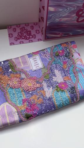 مخور Reema قماش من الحرير الايطالي مُزين بالشك الي...