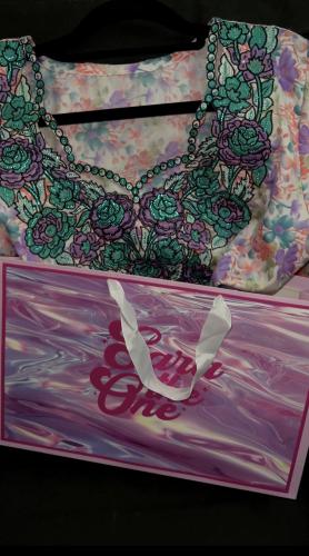 مخور nouf مخيط جاهز من الحريرمُزين بالفصوص ومعاه ط...