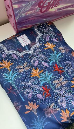 مخور Lamis قماش من الحرير الايطالي مُزين بالشك الي...