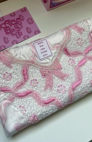 مخور Nina قماش من الحرير الايطالي مُزين بالشك اليد...