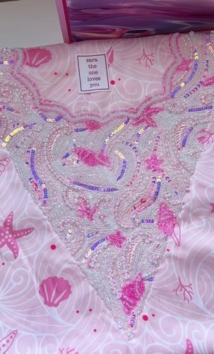 مخور princess قماش حرير مُزين بالشك اليدوي