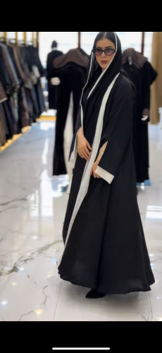 عباية قماش لمسة حرير قصة كلوش