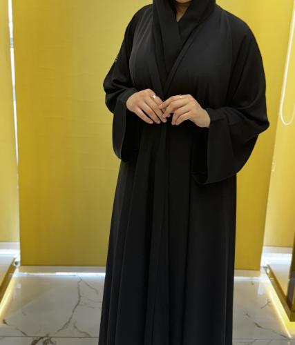 عباية قماش لمسة حرير قصة كلوش