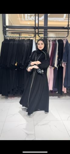 عباية قماش ملكي محدد قيطان الكم تفته مشجر