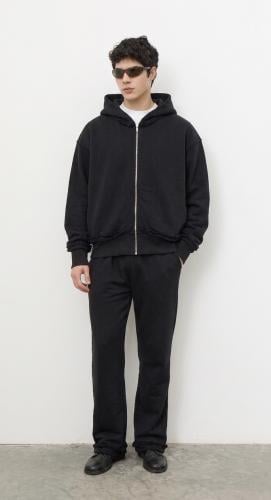 KATE UNISEX COTTON PANTS - BLACK
