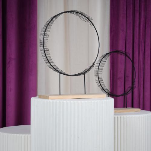 طقم ستاند حديد دائري اسود