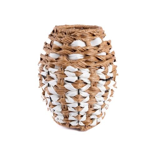 سلة بيضاوي أبيض