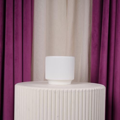 فازة ورد سيراميك صغير ابيض