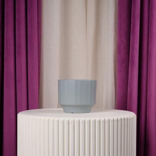 فازة ورد سيراميك صغير رمادي