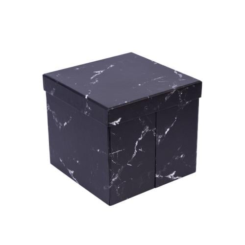 علب متعددة الأقسام أسود رخامي