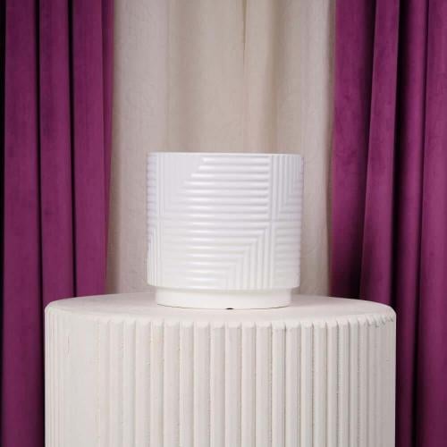 Large white ceramic flower vase