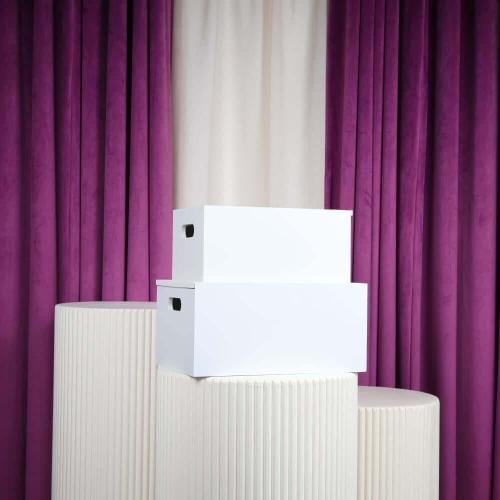 طقم صناديق سحاب ابيض