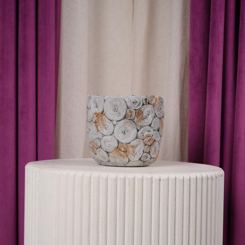 فازة ورد سيراميك وسط