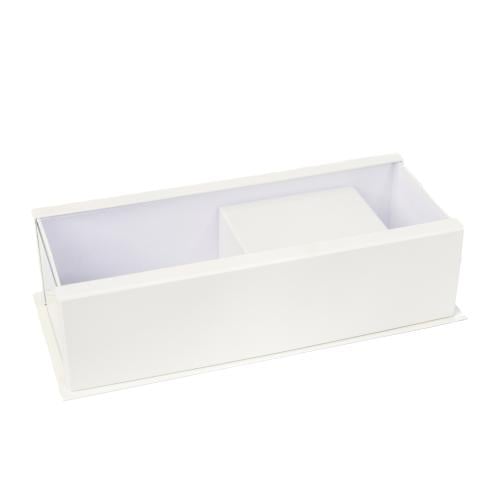 علب مستطيل ابيض بغطاء اكريليك
