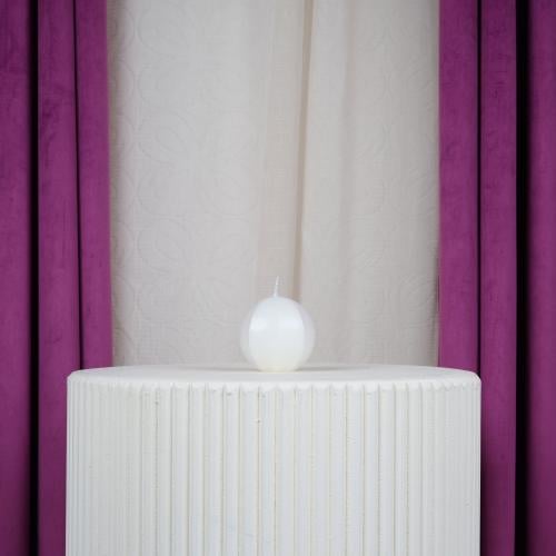 شموع معطرة كروية أبيض