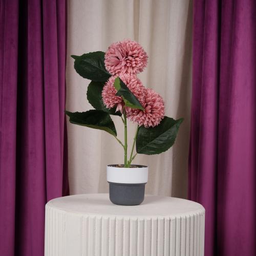 شجر زينة صناعي صغير وردي غامق