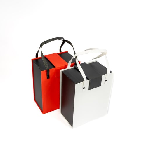 علب مستطيل ابيض واسود شيال