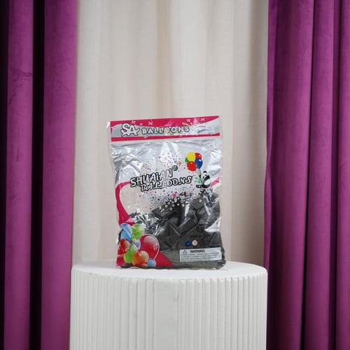 كيس بالون كروم أسود (50 حبه)