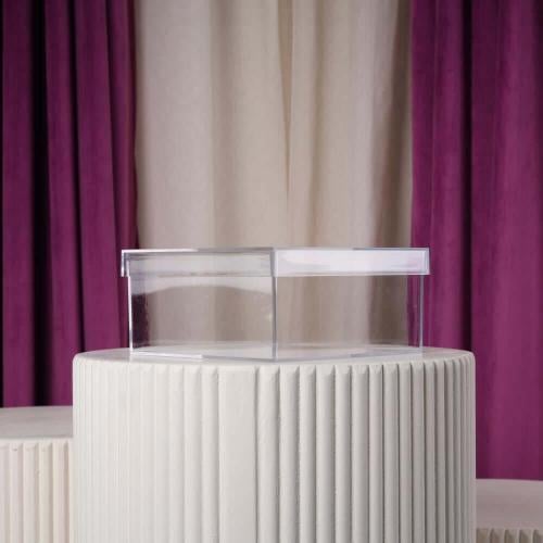 علبة أكريليك مربعة شفافة