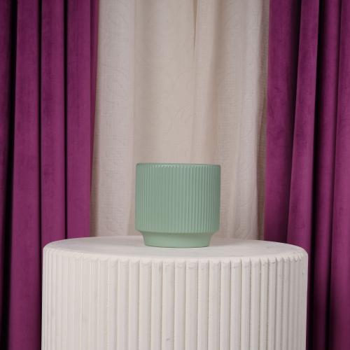 فازة ورد سيراميك صغير اخضر