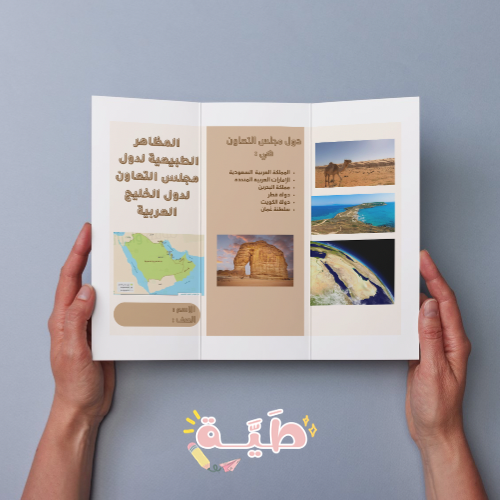 مطوية اجتماعيات مظاهر السطح لدول الخليج