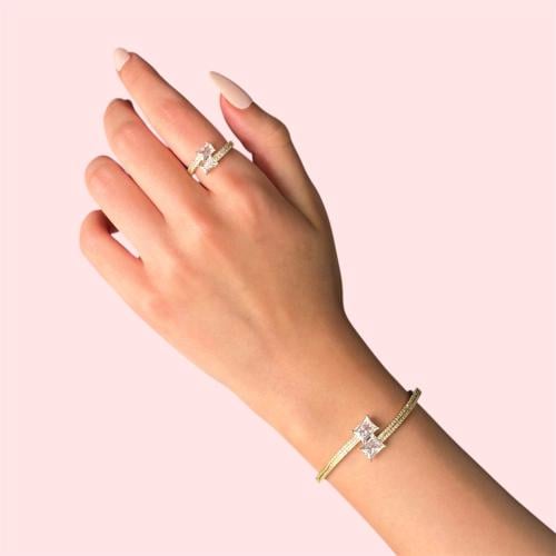 طقم سوار الزركون الذهبي