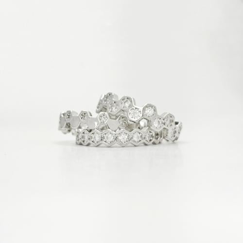 طقم خواتم شوميه فضي