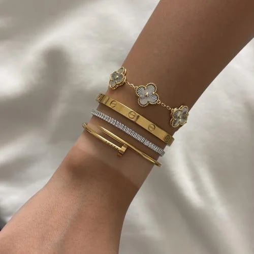 Silver & gold stack