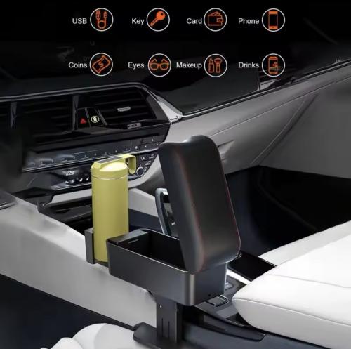 صندوق مسند الذراعين حامل كوب مع صندوق خازن قابل ال...