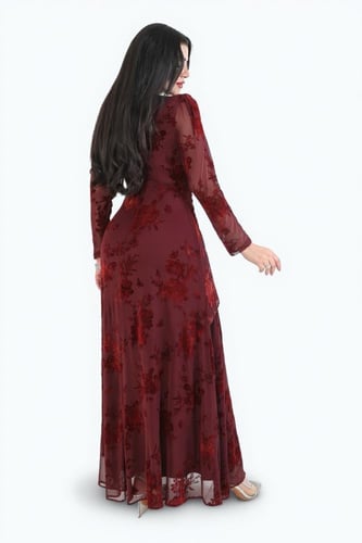 فستان “شيفون مزهر هادئ” – أنوثة طبيعية بتفاصيل ناع...