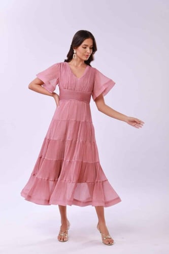 فستان ميدي كسرات