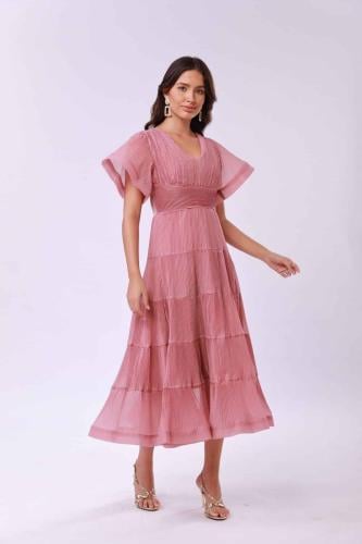 فستان ميدي كسرات