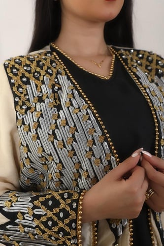 جلابية قطعتين وعباية كم واسع