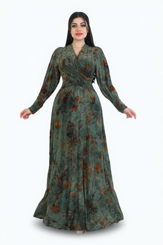 فستان “نقشة انسيابية” – أناقة طبيعية بتفاصيل هادئة...