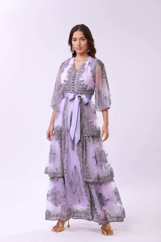 فستان طويل شيفون